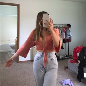 NWT Urban Outfitters Tie Cropped Top